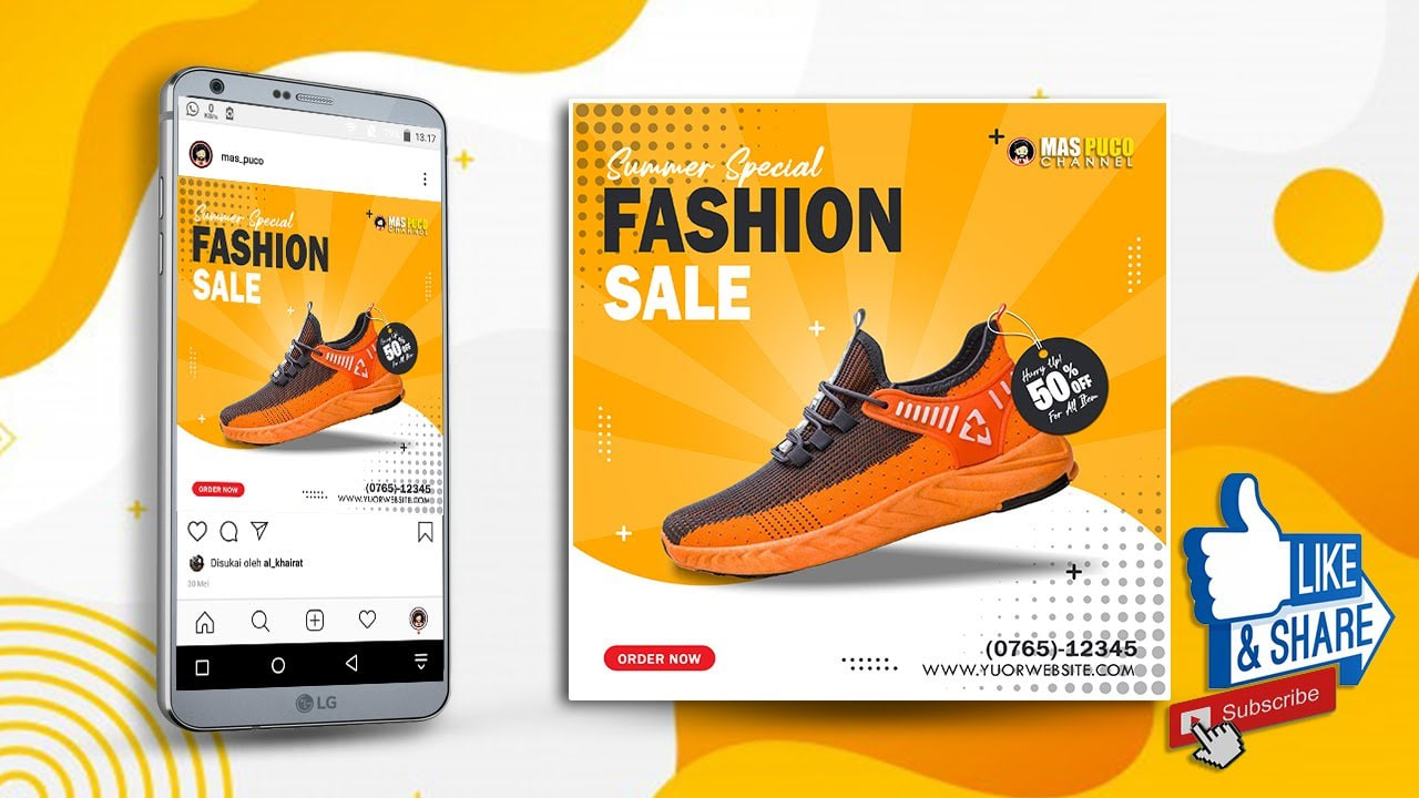 Video promosi sepatu menampilkan desain dan fitur sepatu terbaru