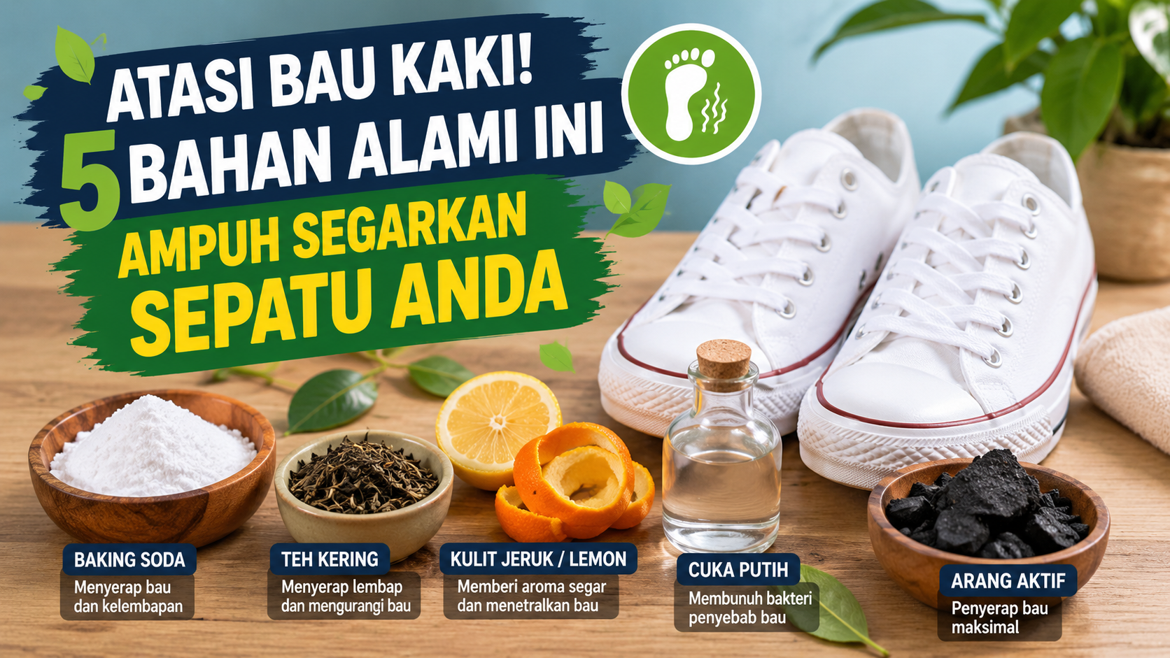 cara menghilangkan bau kaki dan bau sepatu