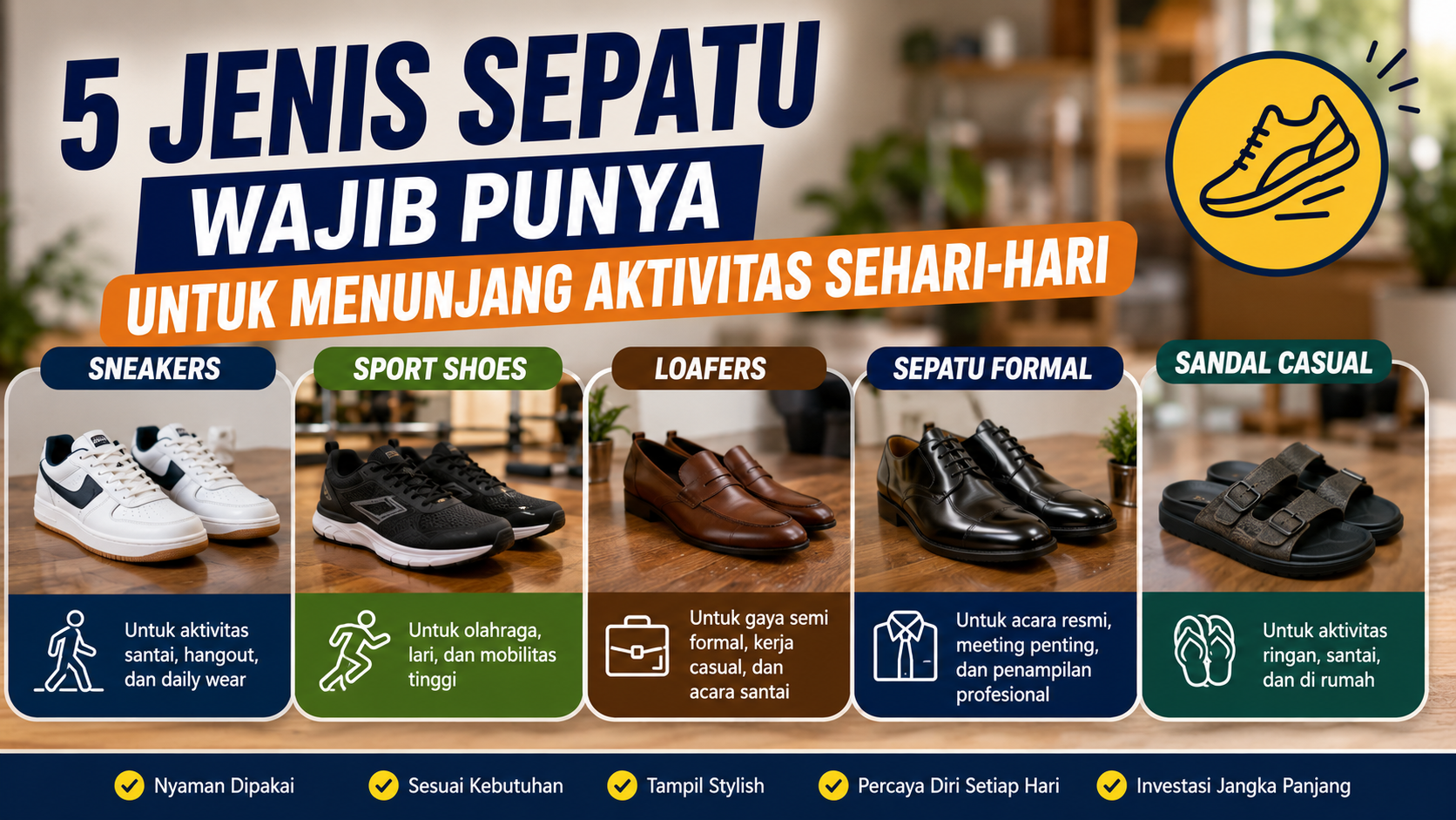 jenis sepatu wajib punya