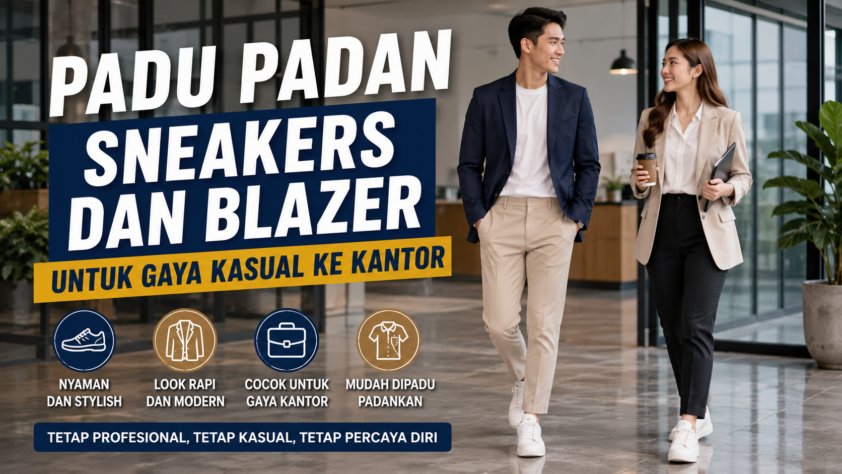 Padu Padan Sneakers dan Blazer untuk Gaya Kasual ke Kantor yang Stylish