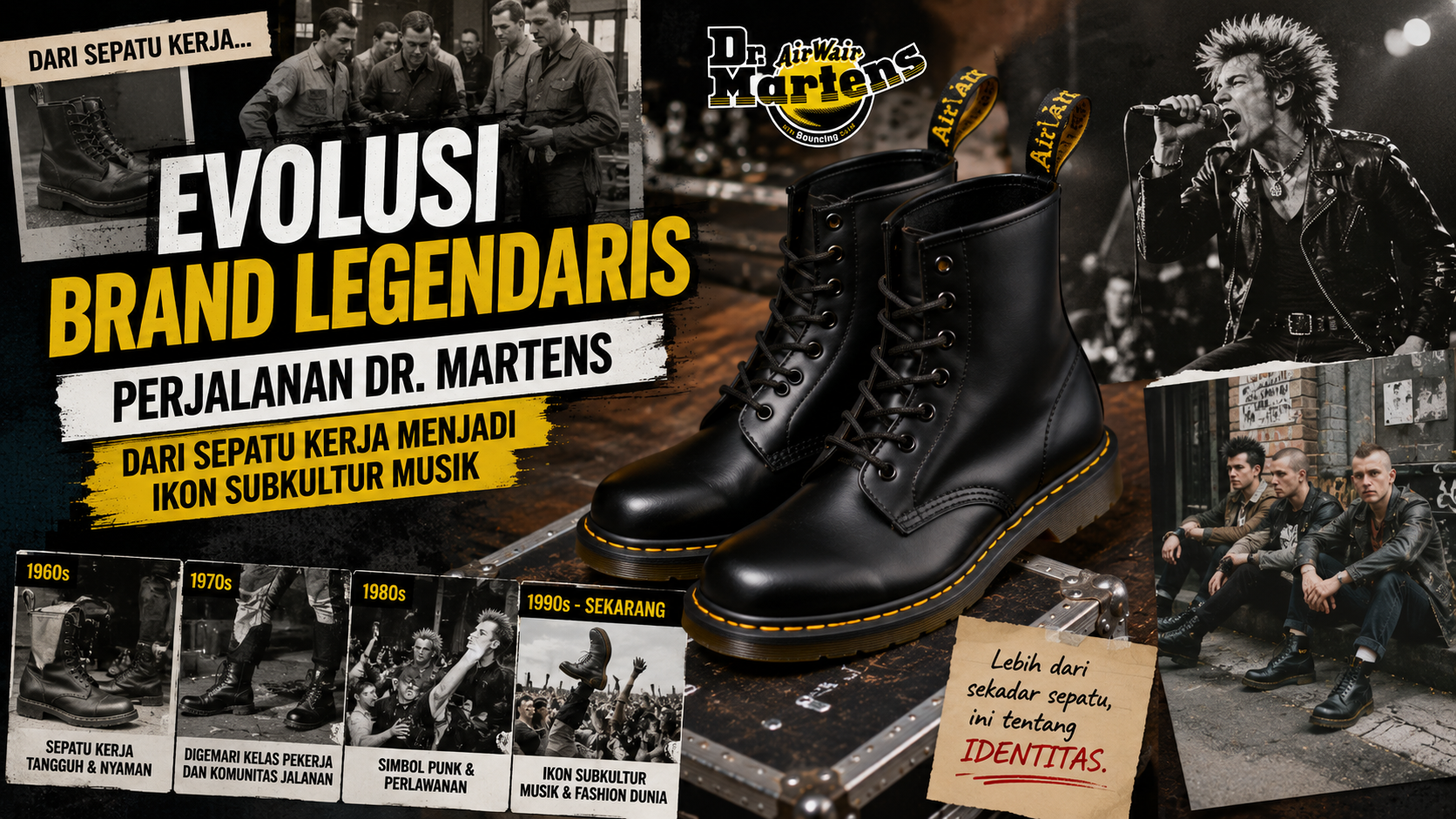 Perjalanan Dr. Martens, Sepatu Kerja yang Menjadi Identitas Subkultur Dunia