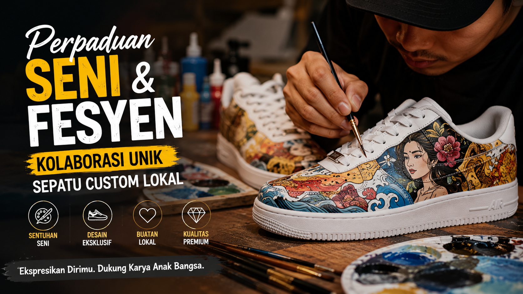 Perpaduan Seni dan Fesyen: Kolaborasi Unik Sepatu Custom Lokal