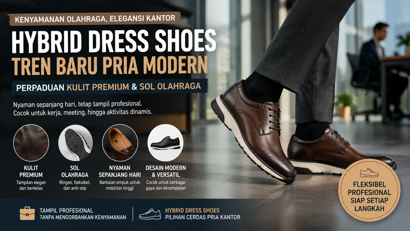 Hybrid Dress Shoes: Perpaduan Elegan dan Nyaman yang Jadi Tren Kantor
