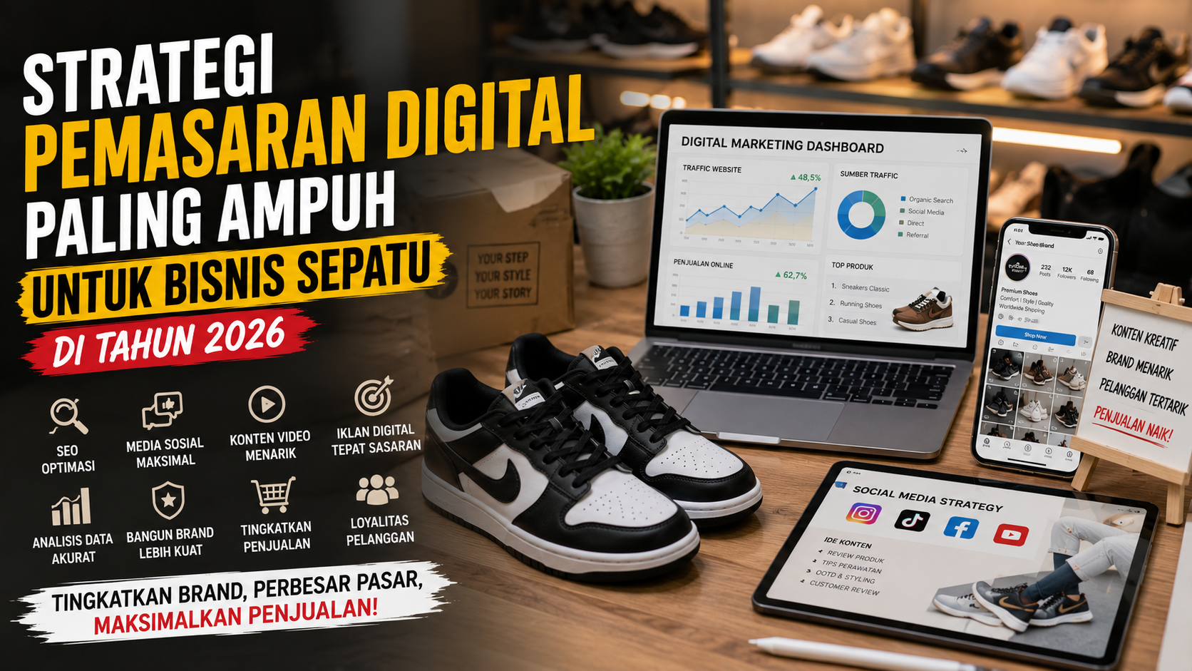 Strategi Pemasaran Digital Bisnis Sepatu 2026