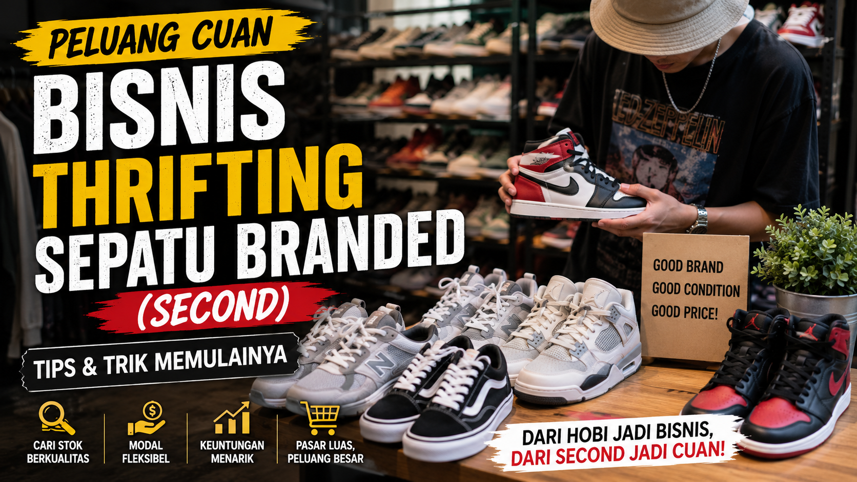 Bisnis Thrifting Sepatu Branded
