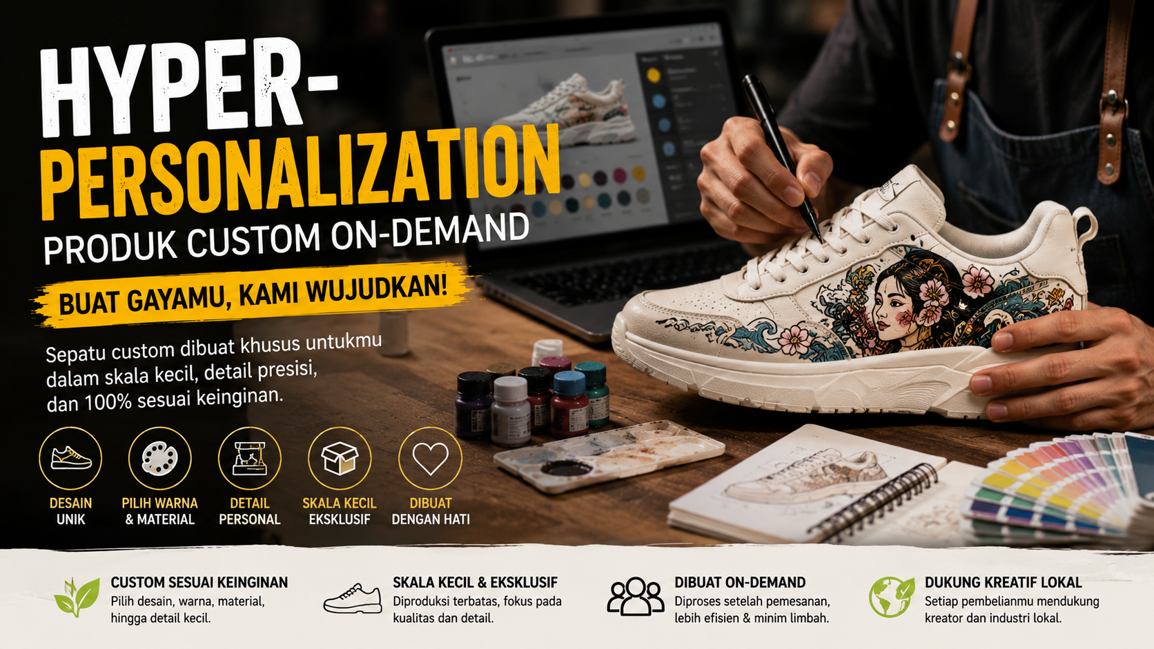 Mengapa Sepatu Custom On-Demand Semakin Diminati? Inilah Era Hyper-Personalization
