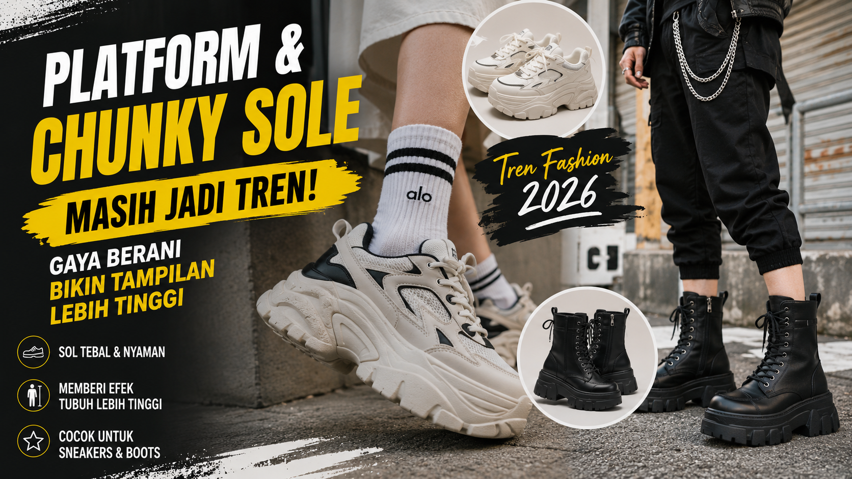 Platform dan Chunky Sole Masih Jadi Tren: Gaya Berani yang Bikin Tampilan Lebih Tinggi