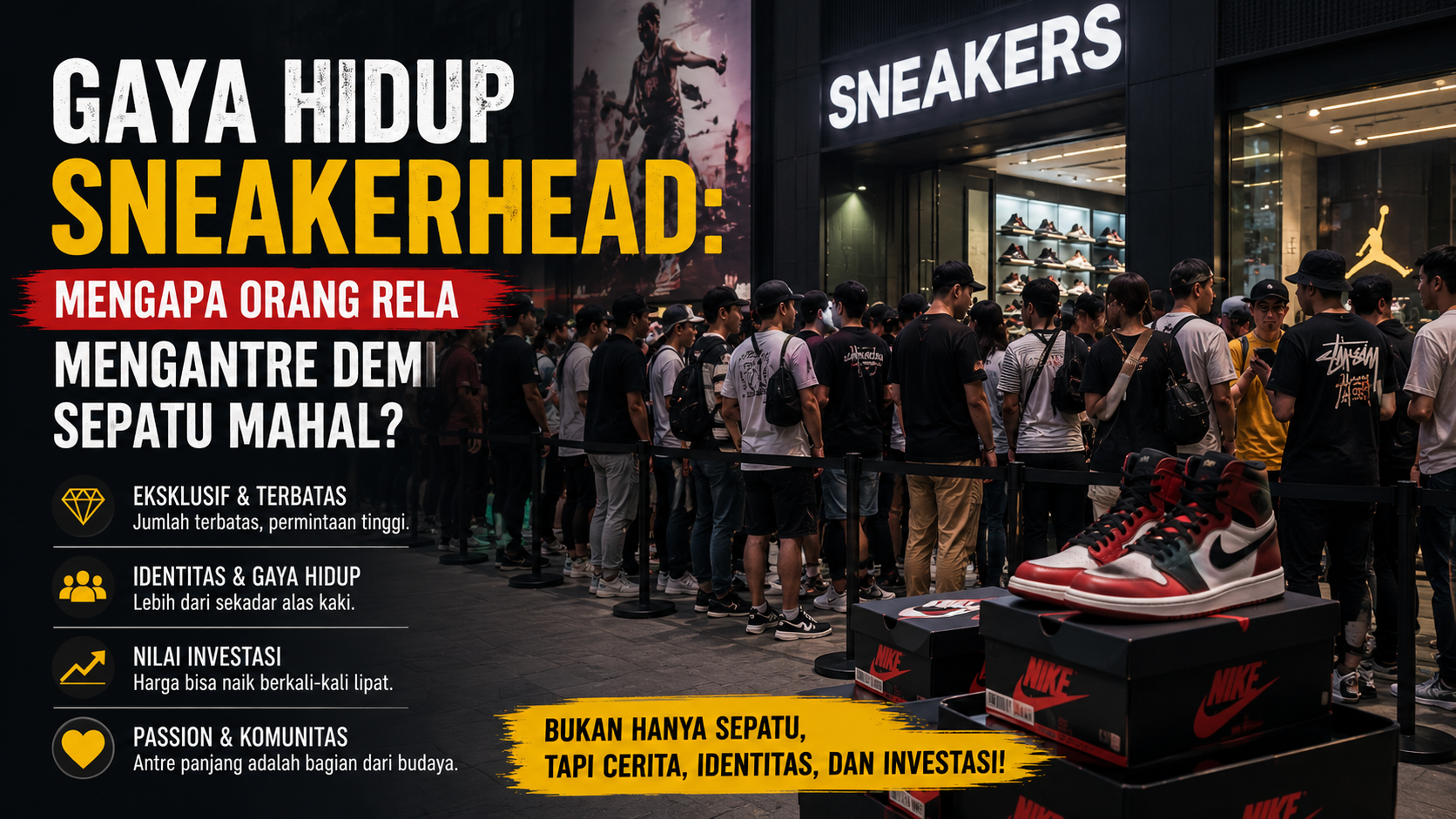 Gaya Hidup Sneakerhead: Mengapa Banyak Orang Rela Mengantre Demi Sepatu Mahal?
