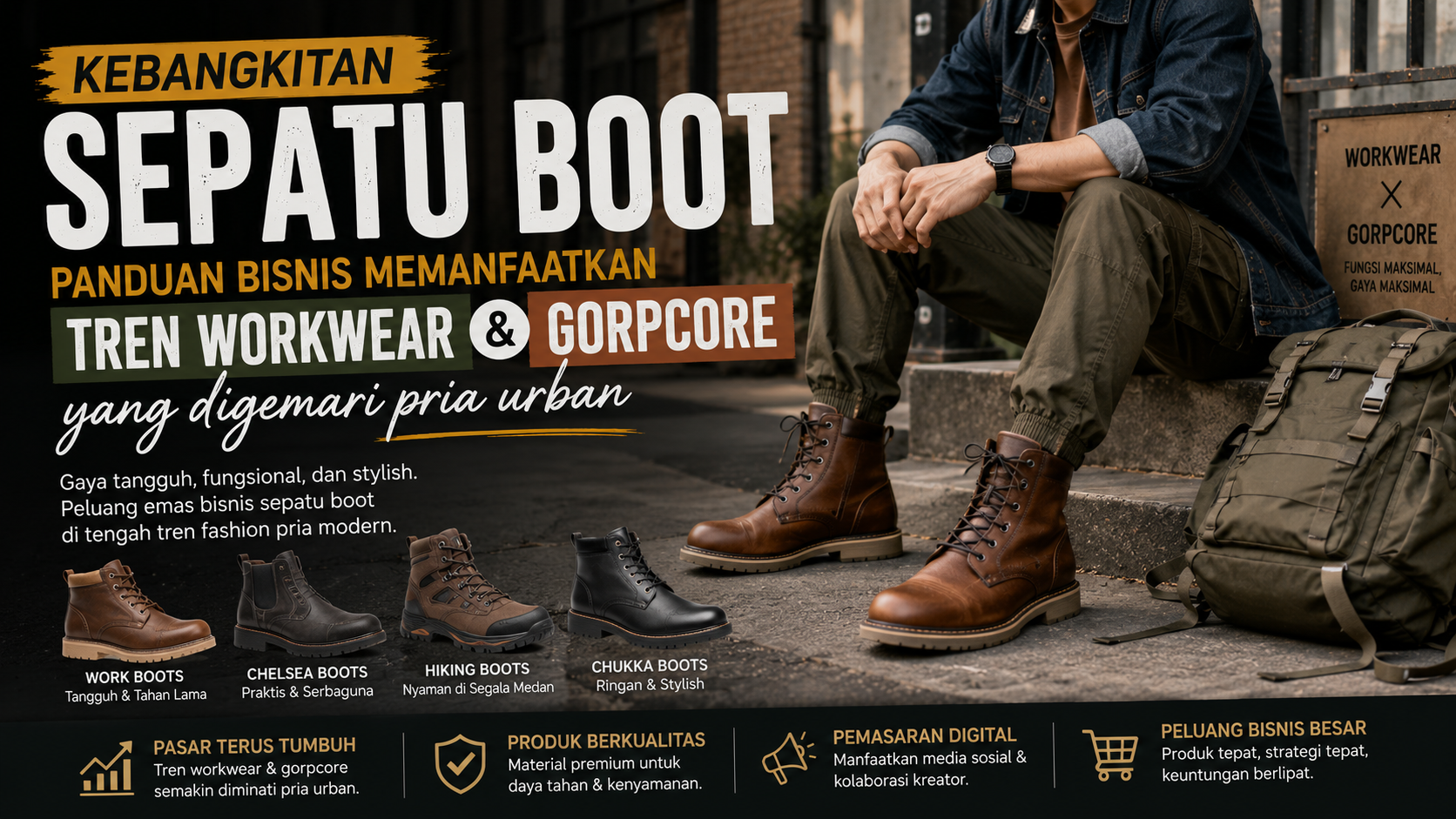 Kebangkitan Sepatu Boot: Peluang Bisnis dari Tren Workwear dan Gorpcore