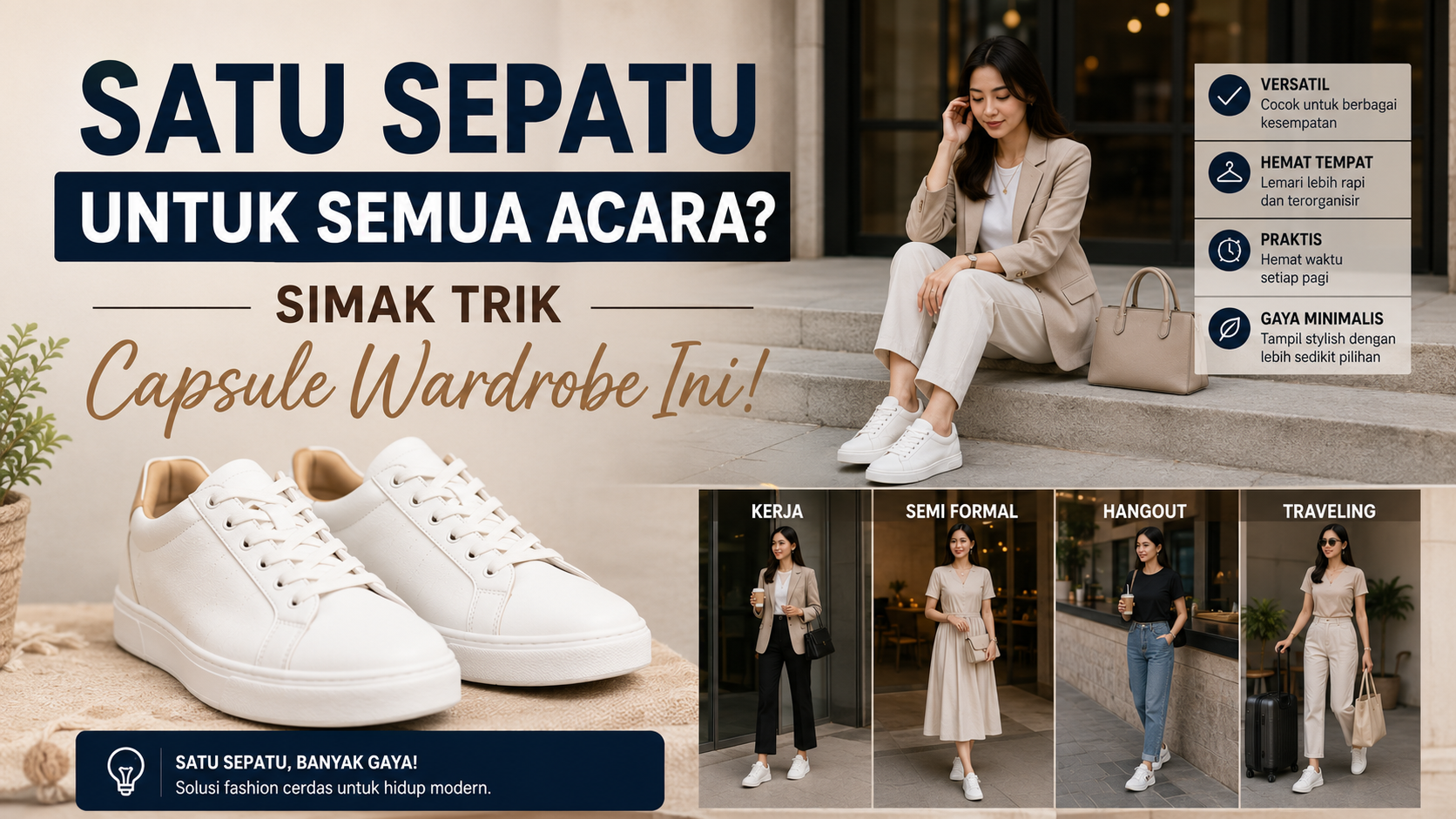 Satu Pasang Sepatu, Banyak Gaya: Panduan Capsule Wardrobe untuk Pemula