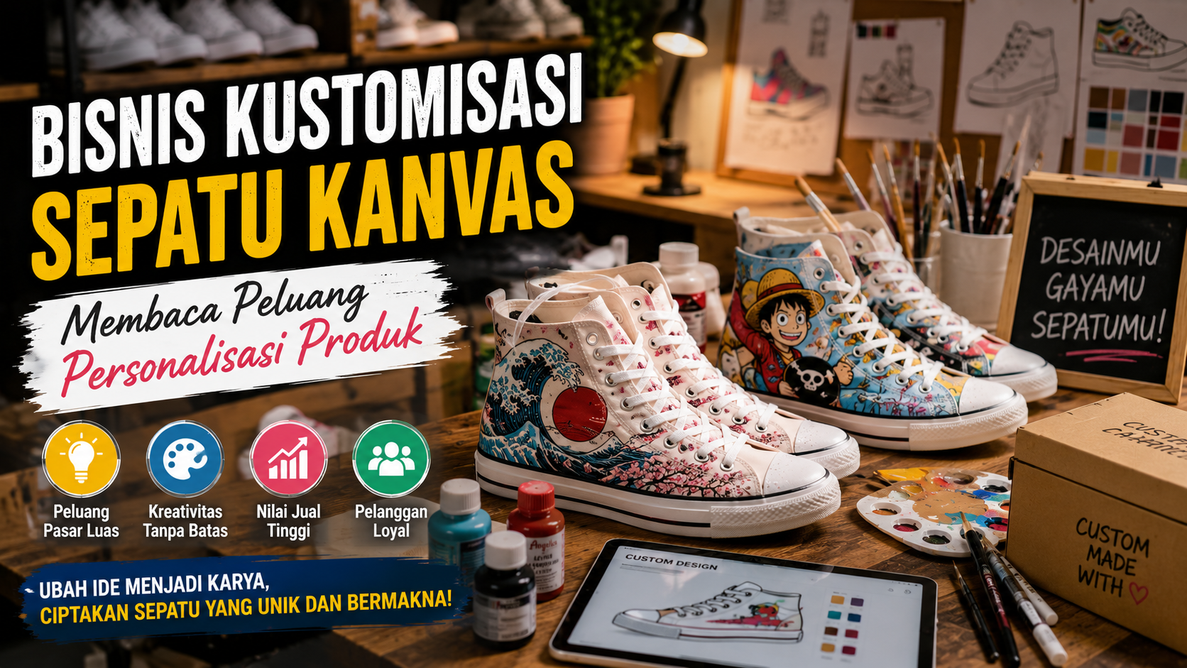 Bisnis Kustomisasi Sepatu Kanvas
