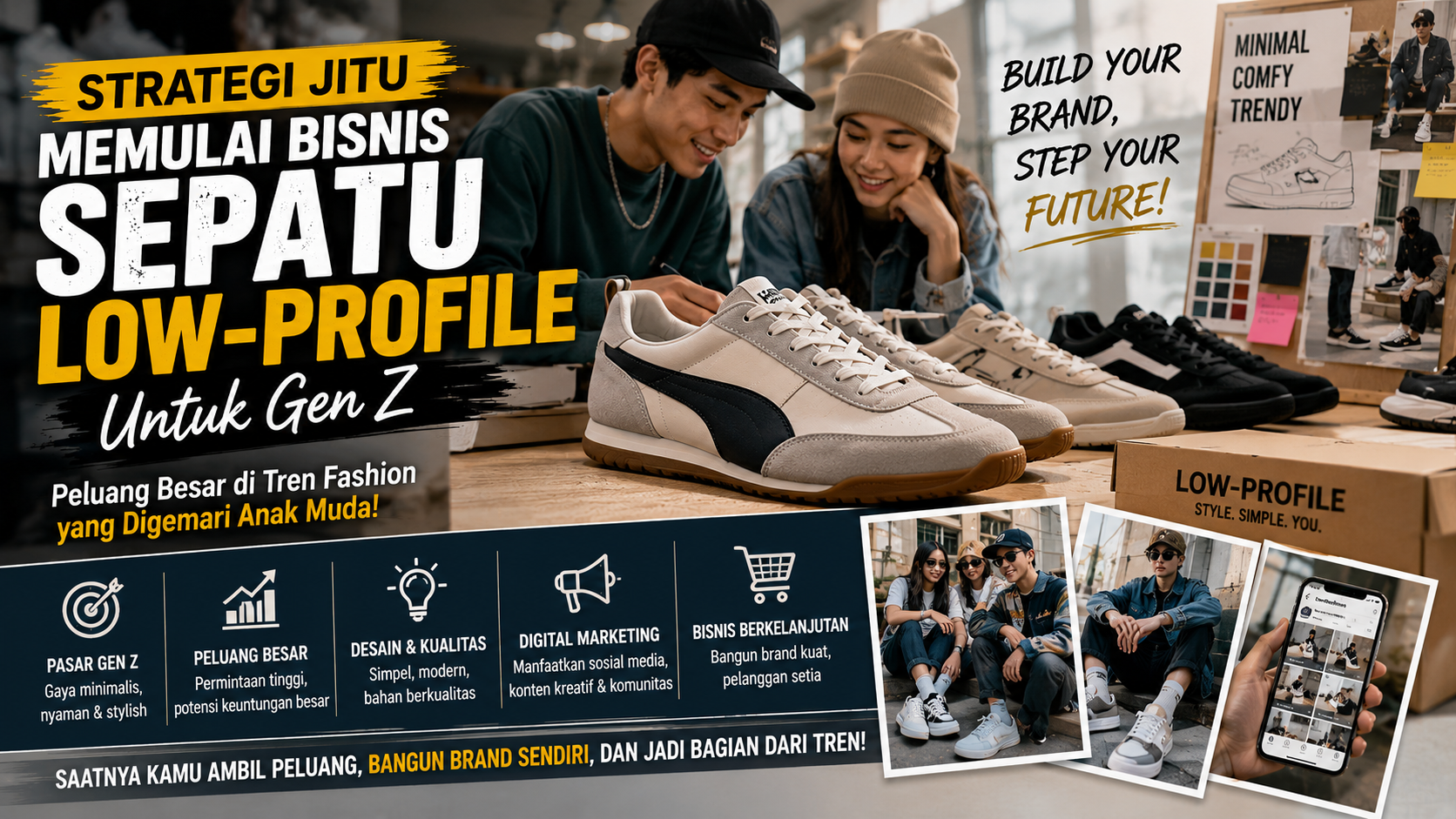 Bisnis Sepatu Low-Profile untuk Gen Z