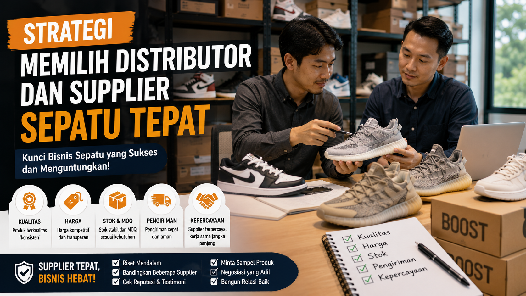 Memilih Distributor dan Supplier Sepatu
