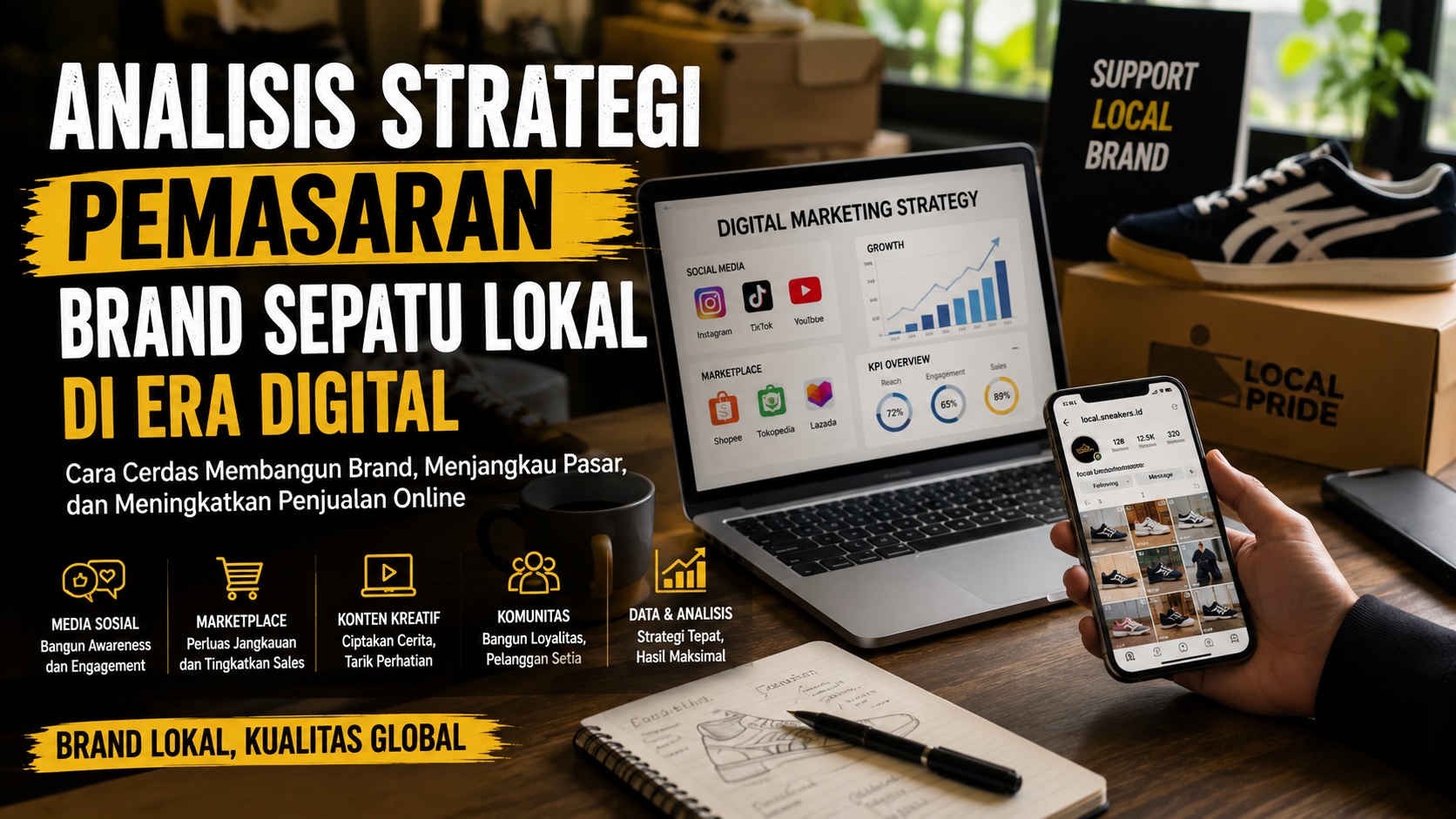Bisnis Sepatu Lokal di Era Digital: Strategi Branding, Konten, dan Penjualan Online