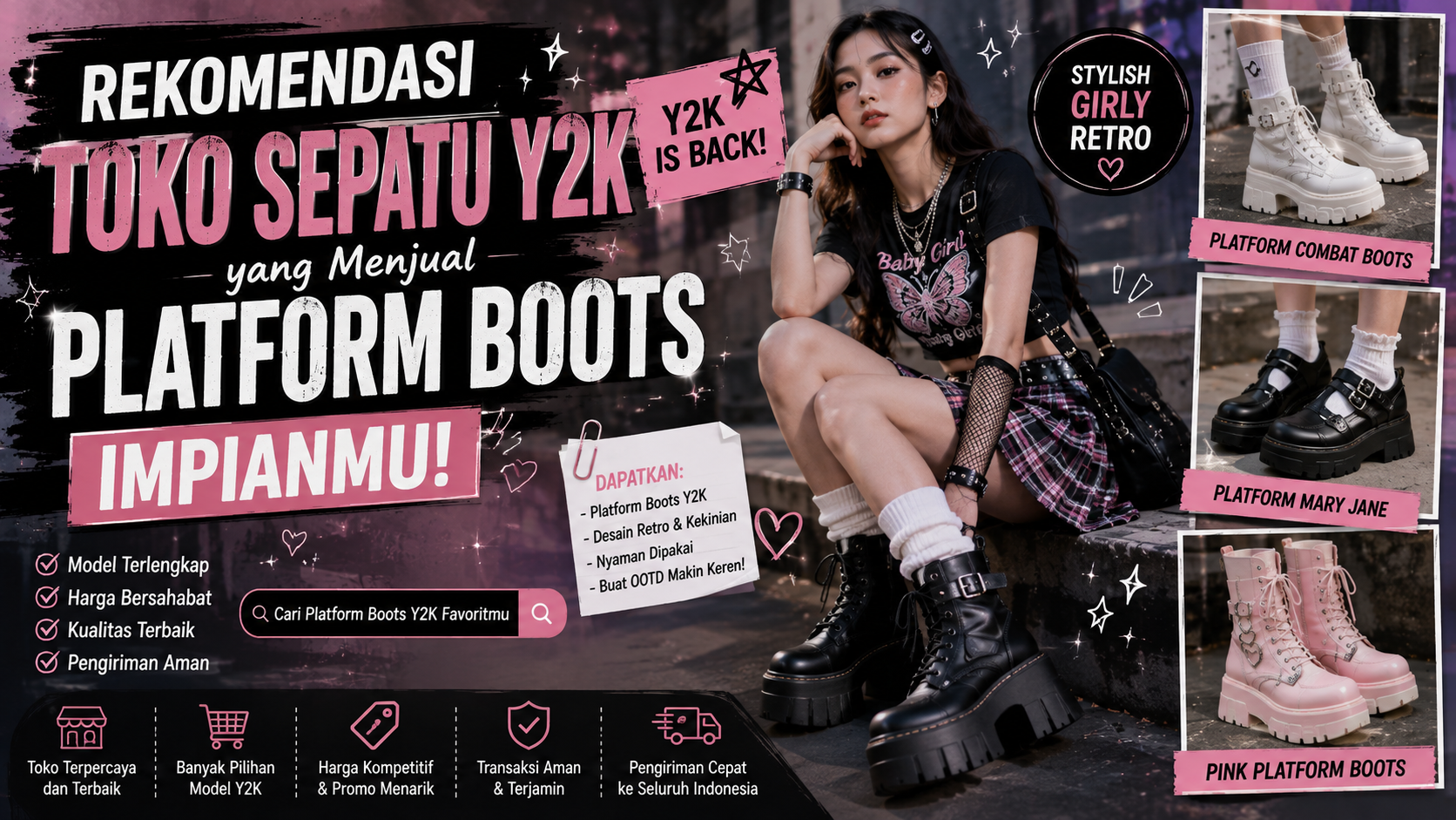 toko sepatu Y2K