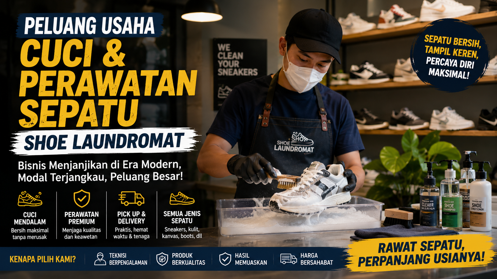 Peluang Usaha Cuci dan Perawatan Sepatu