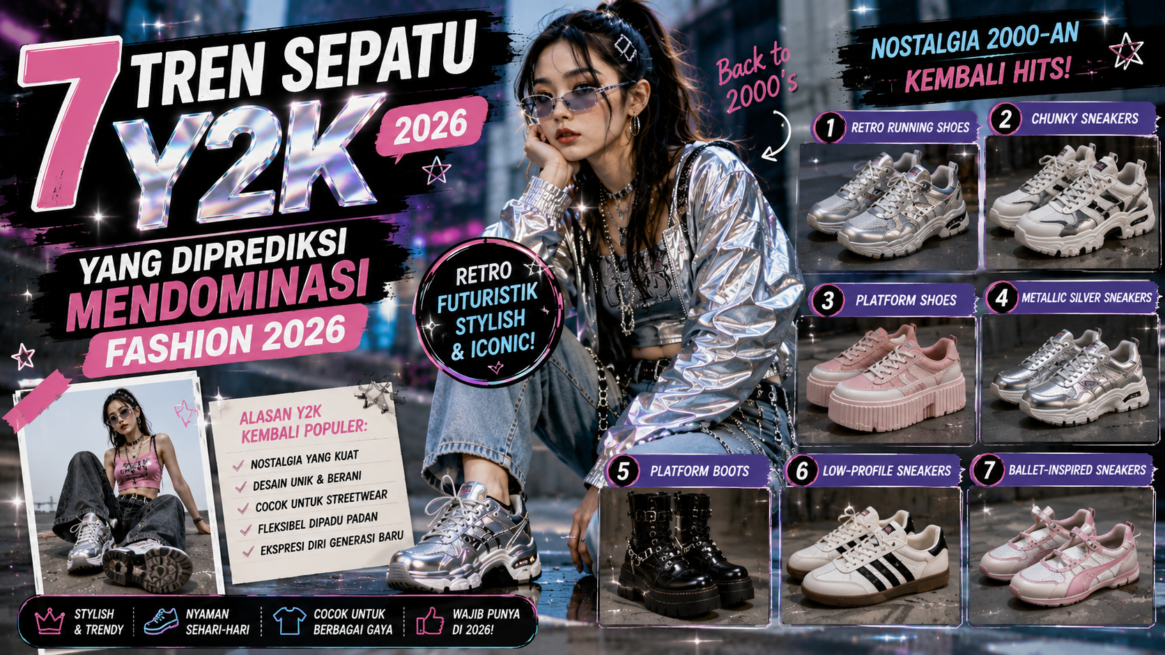 tren sepatu Y2K 2026